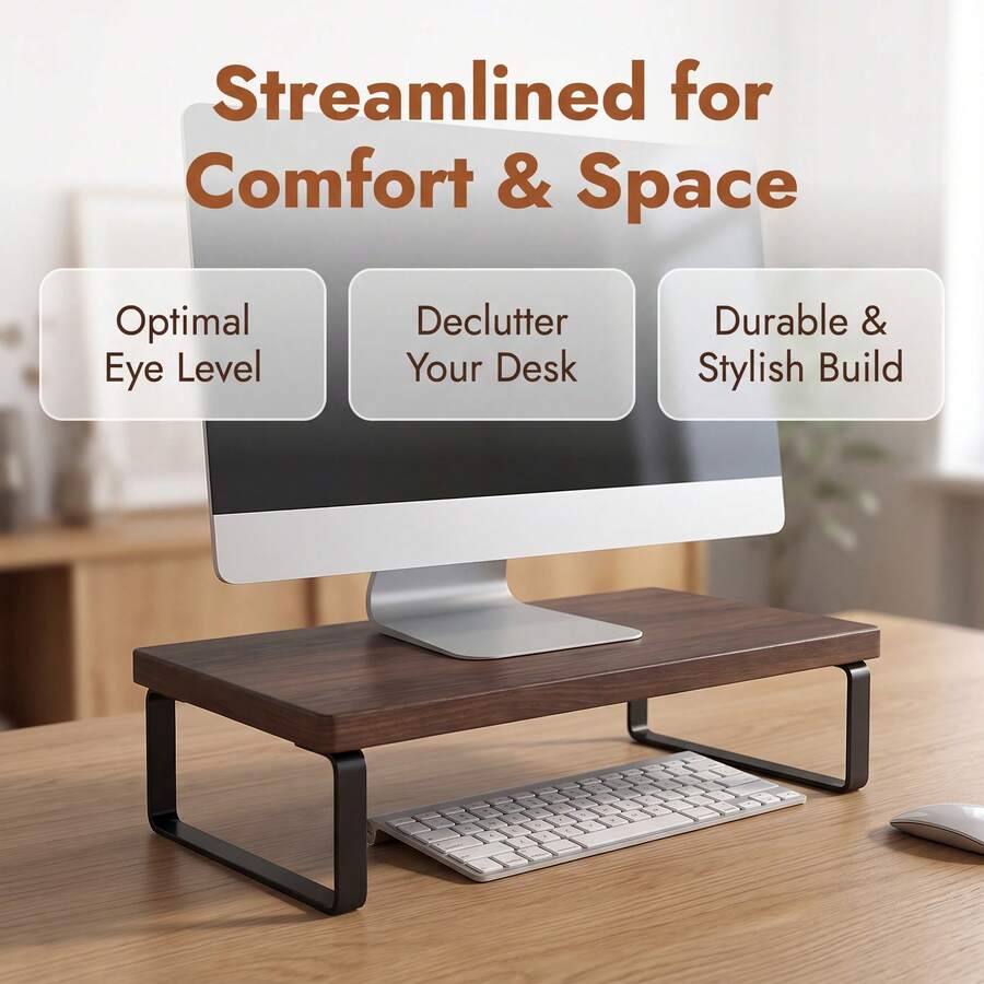 Monitor Stand, Desktop Storage And Storage, Display Rack, Computer Monitor Height Stand, Computer Stand, Laptop Stand With Storage Rack, Suitable For Home And Office Use - Multicolor - View 1