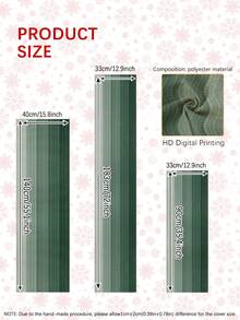 1pc, Faux Linen Material Table Runner, Modern Living Room Dining Mat Tablecloth, Dry Cleanable, Machine Washable, Suitable For Kitchen Dining Table Party Wedding Decoration Linen Vintage Style, Suitable For Entryway, Family Gathering, Coffee Table, Living Room - Olive Green - View 3