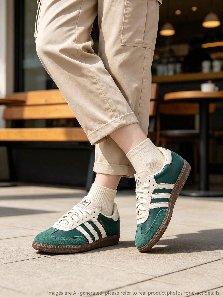 Adidas Originals 男女款低筒運動休閒鞋 SAMBA OG 透氣舒適輕量 JI3215 - 森林綠/乳白色/樹脂黃 - 查看 1