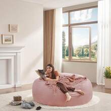 6FT Bean Bag Bean Bag Chair Sofa For Adults Soft And Comfortable Reading Chair Suitable For Bedrooms Balconies And Other Places 150 X 150 X 60 Cm - Pink - View 6