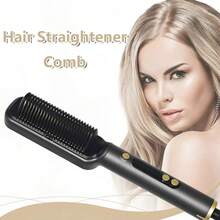 Raytix Multifunctional Straightening & Curling Comb, Heated Electric Straightener, Professional 2-In-1 Electric Hair Straightening Comb, Can Straighten, Curl And Trim Beard, Best Gift For Family And Friends - Grey - View 8