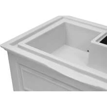 42 Gallon Rain Barrel With Planter Top, Colonial Style Rainwater Catcher, Garden Water Collection Barrel, Outdoor Rain Saver With Dual Metal Spigots, Heavy Duty Water Storage Container - 1 Pack - View 2