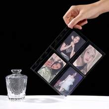 Álbum de Armazenamento de Cartão de Foto com 7 Anéis, Páginas Internas Transparentes, Livro de Armazenamento de Fotos, Adequado para Fotos Instantâneas de 3 Polegadas e Cartões Colecionáveis, Papelaria de Coleção Portátil - A - Visão 11