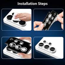 فيلم حماية عدسة بنمط CD Eye، متوافق مع Galaxy S26/S26 Plus/S26 Ultra/S25 FE/25 Edge/A07/A17/A26/A36/A56/A57/A37، فيلم حماية عدسة الكاميرا، ملصق حماية العدسة، وسادة حماية العدسة، حماية كاملة عالية الدقة، زجاج مقسى مقاوم للخدش ومقاوم للتآكل، لاصق خالي من الفقاعات، صور واضحة، ديكور عصري، سهل التركيب، متين، أنيق وجميل، مقاوم للماء، مقاوم للسقوط، مقاوم للخدش - فضي - مشاهدة 9