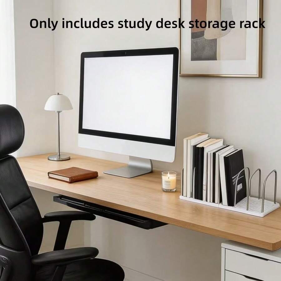 Sujetalibros ajustable y expandible, divisor de metal, organizador de libros y archivos de escritorio para oficina, escuela, estudio y almacenamiento - A - Ver 1