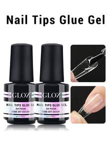 GLOZ 1件/2件/3件 超強力美甲膠，適用於壓克力指甲、美甲尖端、穿戴式假指甲、假指甲，沙龍級刷塗式美甲膠，易於使用，持久耐用 - 無色 - 查看 13