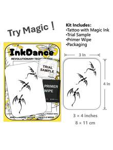 1 Kit "Three Dragon" Revolutionary Technology Tattoos, Semi-Permanent Tattoos, Temporary Tattoos, Fake Tattoos, Water-Resistant, Authentic Tattoo Look, Plant-Based Tattoo, Durable, InkDance Ink Dance, Realistic, X167 - Black - View 3