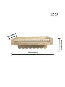 1/2/3/4pcs Scalloped Beaded Wooden Floating Wall Shelf With Hooks, Cute Nursery Display Organizer Rack For Baby Books Clothes Decor - Multicolor - View 23