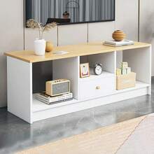TV Stand Cabinet, Wood Media Console With Open Storage & Drawer, Capacity For Living Room Entertainment Storage, Tv Console For Living Room, Bedroom - White - View 4