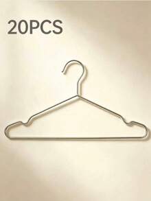 10/20/40pcs 304 Stainless Steel Hangers, Simple Solid Color, Suitable For Home Use - Default - View 9
