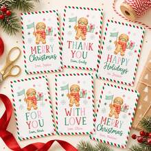60/20 Pcs Cute Christmas Cartoon Greeting Cards & Gift Tags Set - Mini Xmas Memo Note Cards, Bulk Paper Hang Tags For Holiday Gift Wrapping Supplies, Classroom Students DIY Craft Party Favors & Winter Stocking Stuffers - Sets - View 10