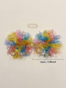 2pcs Minimalist Elegant Colorful Sweet Style Hair Scrunchies Suitable For Daily Hair Accessories - Multicolor - View 9