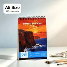 Spiral‑Bound A5 Art Sketchbook, Professional Drawing & Painting Pad, Portable Back To School Essential, Nice Gift For Teens & Beginners,1pc - Multicolor - View 8