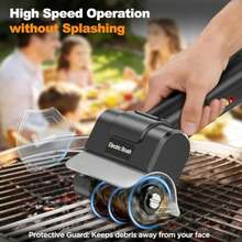 Cepillo Eléctrico para Parrilla, con Free Stainless Steel Scraper, Cordless Power Rotary Scrubber, con función de iluminación, 90 Mins Runtime for Heavy, para Parrillas BBQ. - Multicolor - Ver 3