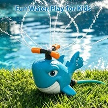 Degree Rotating Sprinkler - Outdoor Watering Device For Yard And Lawn, Backyard And Patio Summer Water Play Accessory. - Multicolor - View 2