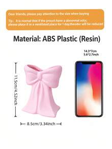 1pc Plastic Bowknot Vase, Cute And Beautiful Decorative Vase, Suitable For Placing On Living Room Table Or Bookshelf - Multicolor - View 2