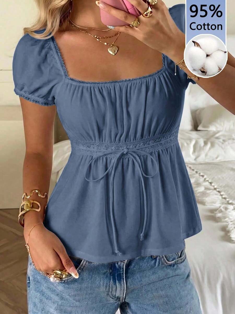 Women T-Shirts - Dusty Blue - View 1