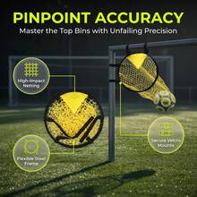 4Pcs Football Target Shot Net Goal Corner Shooting Training Net, Portable Soccer Accuracy Practice Net For Kids And Adults Football Training Equipment - Yellow - View 1