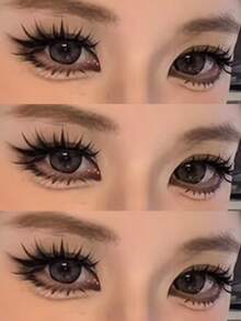 60pcs Glue-Free Upward Slanted Cluster False Eyelashes, Black Tapered Tips With Flicked Tail Design, Create Cat Eye Makeup Look, Self-Adhesive Easy To Wear, Suitable For Cosplay, Photography And Bold Glam Makeup - C - View 3