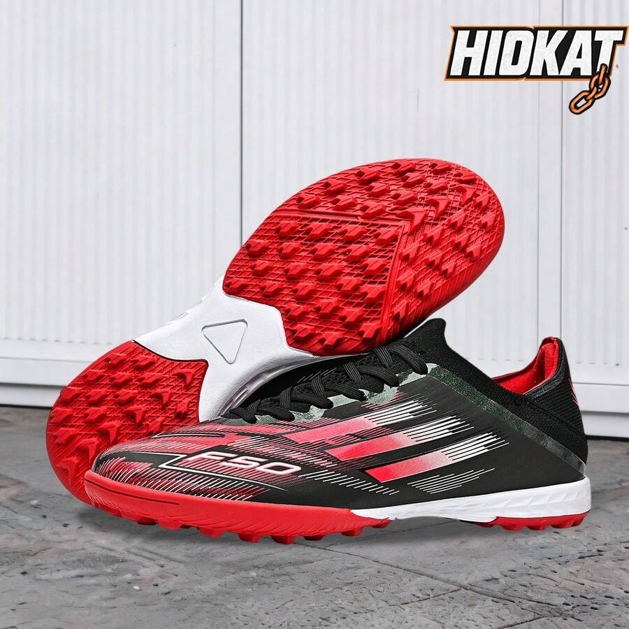 Hidkat Men's Touch Ball Enhanced Soccer Shoes With Flexible Soles For Improved Ball Control, Lightweight And Suitable For Artificial Turf Training And Competition, Adult Sports Shoes - Grey - View 1