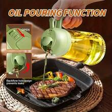 1pc 2-In-1 Dual Use Oil Dispenser Spray Bottle, High Borosilicate Glass Body, Anti-Drip Nozzle, Gravity Sensing Lid, Kitchen Cooking Tool, Suitable For Air Fryer, BBQ, Salad, Easy To Clean - View 3