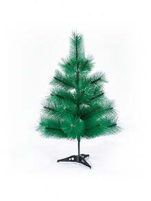 1pc Artificial Christmas Tree, Faux Pine Fir Tree Holiday Decoration, With Sturdy Base Easy Assembly, Suitable For Indoor And Outdoor Decor, Flocked Green, Great For Tabletop Display, Christmas New Year Party Gift - White - View 15