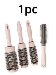 1pc/Pink Round Brush - Hair Styling Comb, Round Curling Roller Aluminum Tube Brush, Bangs Styling Tool, Hair Comb, Air Curling, Suitable For Curly Hair - Styling - Multicolor - View 7