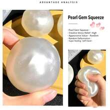 somoving Malleable Pearl Coconut Oil Squeeze Toy, Slow Rebound Stress Relief Sensory Pressure Ball, Suitable For Adults - Multicolor - View 2