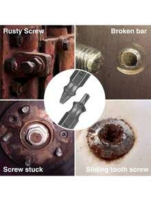 5pcs Screw Extractor Set, Suitable For Broken, Rusted And Stripped Screw Removal, For Removing And Extracting Damaged Screws - Multiple Styles - View 2