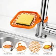 Plastic Multi-Function Sink Drain Rack, Suitable For 28mm Diameter Faucets. Can Hold Sponges, Dish Brushes And Dishcloths. Easy To Clean, A Practical Kitchen Accessory. - Model D - View 2