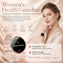 New Luxury Fashion Smart Watch For Women, 1.19-Inch AMOLED Full Touch Screen, 0.85cm Ultra-Thin Body, Customizable Watch Face, Women's Cycle Tracking, Bluetooth Calling, Camera Control, IPX8 Waterproof Swimming Watch, 100+ Sports Modes, Fitness Tracking, Perfect Gift For Friends - View 8