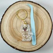 2pcs Cute Cat Hair Storage Keychain, Transparent Cat-Shaped Pet Fur Keepsake Capsule, Pet Hair Memorial Pendant For Cats & Dogs, Bag Charm & Gift For Pet Lovers - Multicolor - View 18