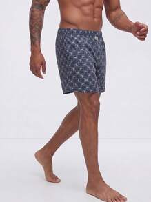 Snug League 3pcs Men's Pure Cotton Plaid Boxer Briefs, Loose Thin Breathable Comfortable Square Shorts Set - Multicolor - View 2