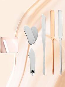 1pc Heart-Shaped Stainless Steel Gua Sha Board, Facial Lifting And Firming Massage Tool, Shoulder, Neck And Full Body Detox Beauty Tool - Silver - View 3