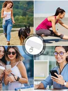 High-Quality Stainless Steel Phone Lanyard Clip, Ultra-Thin Design Fits Phone Body, Wear-Resistant And Durable, Reinforced Anti-Loss. Compact And Portable, Practical Phone Accessory, Can Be Used With Lanyard, Easy Installation, Not Easily Damaged, Multiple Colors Available, Combines Texture And Practicality, Effectively Prevents Phone Loss During Daily Travel, Compatible With Most Phone Cases, Great For Travel - Multicolor - View 3