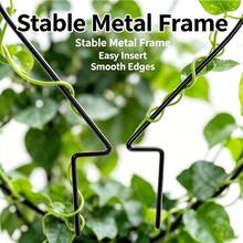 Heart-Shaped Plant Support, Casual Style Indoor/Outdoor Garden Support Structure With Post Design, Sturdy And Lightweight, Suitable For Potted Plants, Enhances Greenery Aesthetics, Applicable For Home And Office Environments. Heart-Shaped Design, Stable Structure, Ideal Choice For Plant Enthusiasts. - Multicolor - View 3