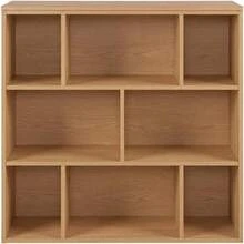 Estantería Moderna con Compartimentos y Cajones, Diseño Minimalista para Sala, Oficina o Dormitorio - Madera - Ver 2