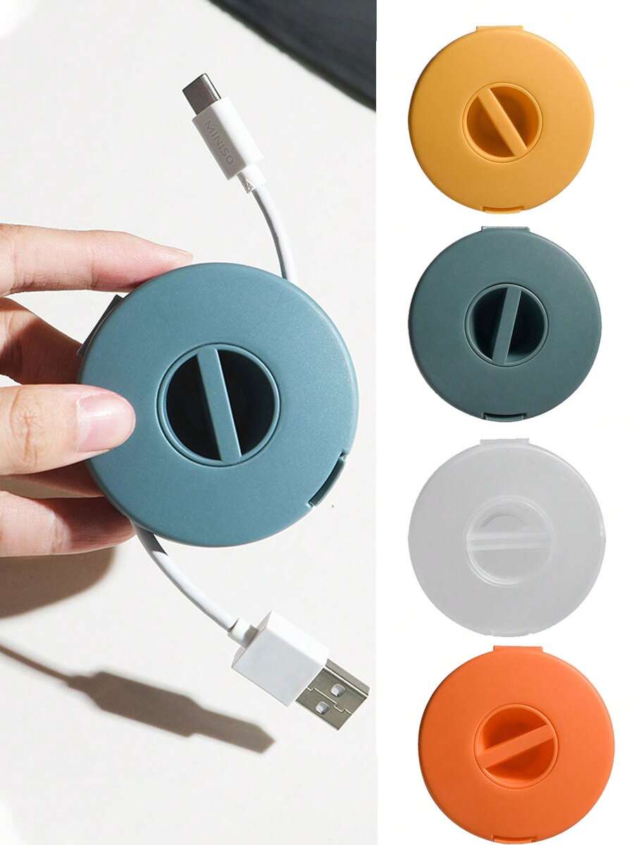 Penggulung Kabel Portabel/Pengatur Kabel yang Dapat Ditarik - Cocok untuk Menyimpan Kabel Earphone, Kabel Data USB, Kabel Mouse, dan Kabel Pengisi Daya, Ringkas dan Portabel, Bahan Plastik Tahan Lama, Cocok untuk Penyimpanan di Rumah; Solusi Manajemen Kabel yang Efisien | Tampilan Bergaya | Kokoh dan Tahan Lama - A - View 1