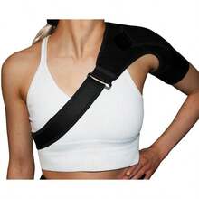 Adjustable Unisex Shoulder Stability Strap, Breathable Thick Padded, Reinforced Stitching, Shoulder Weightlifting Gym Fitness Training Black Sports Protective Gear - Black - View 6