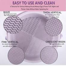 Makeup Brush Cleaning Palette, Foldable Portable Makeup Brush Cleaning Mat, Beauty Brush Cleaning And Drying Tool, Suitable For Makeup Brushes, Puffs And Sponges, Quick Makeup Tool Dry Cleaning Box, - Drying Basket - View 3
