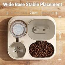 全方位自動貓食碗與給水器套裝，大容量寵物餵食器，易清洗與補給，適合旅行與戶外使用寵物餵食用品 - 大容量 - 查看 4