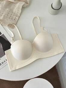 Women's Wireless Lift Support Bra, All-Day Natural Lift And Cleavage Support, Seamless Skin-Friendly, Confident Daily Wear - Apricot - View 7