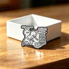 1Pc Cartoon Reading Meme Enamel Pin Funny Book Lover Brooch Lapel Badge For Women Reader Backpack Jacket Accessory Jewelry Gift - Bookworm - View 11