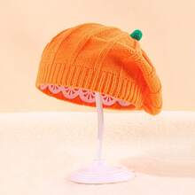 2-5 Jahre alt Kürbis gestrickte Mütze Herbst/Winter neuer Stil Halloween Kürbis warme Baskenmütze gestrickte Mütze neuer Stil Halloween Kürbis warme Baskenmütze gestrickte Mütze Winter - Verschiedenfarbig - Übersicht 5