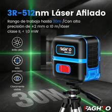 Nivel Láser Autonivelante De 2 Líneas FAGHTO ®   1mm Precisión Ip54 Con Soporte Magnético L Giratorio De 360 ° - Azul - Ver 3