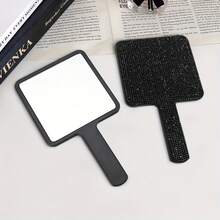 Sparkling Rhinestone Handheld Makeup Mirror - Portable Battery-Free Makeup Mirror, Suitable For Weddings And Travel - Multicolor - View 13