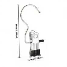 Stainless Steel Multi-Functional Clothes Hanger Clips Hooks For Baby Toddler, Heavy Duty Multi-Clip Sock Drying Rack, Indoor Outdoor Rust Resistant Laundry Organizer, Space Saving Hanger For Home Nursery Travel, Mothers Day Fathers Day Gift - Multicolor - View 2