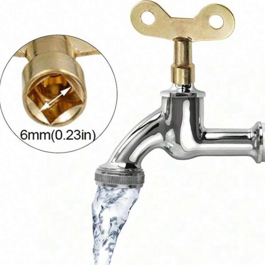 1pc Durable Metal Radiator Key - Multi-Function Plumbing Tool, Suitable For Air Valves And Faucets, Includes Installation Hardware - Multicolor - View 1