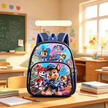 Paw Patrol 1 Chase Dual Role Backpack, Adjustable Shoulder Strap Backpack, Large Capacity Book Storage Bag, Suitable For Daily Commuting, Party And Gathering Gifts During The Back To School Season, Giving To Family Members, And Collecting Accessories For Fans - A - View 4