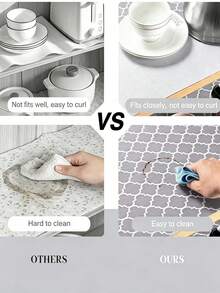 1 Roll Clover Pattern Small Cabinet Shelf Liner, Non-Adhesive Drawer Liner, Dustproof Waterproof Cabinet Liner, Washable EVA Refrigerator Liner, Easy To Cut Refrigerator Liner - Four Leaf Clover - View 3